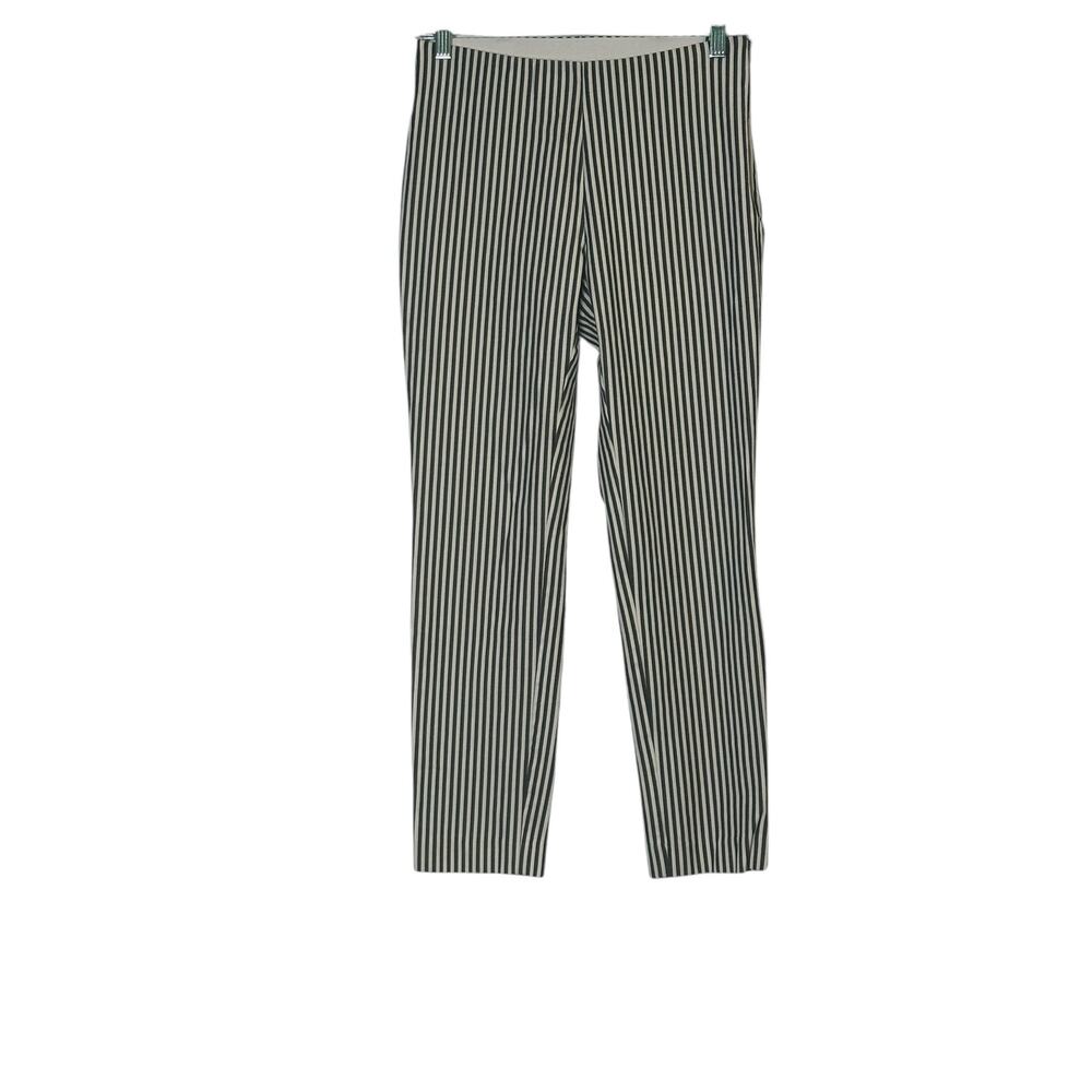 A New Day white gray stripes flat front ankle pants size 2